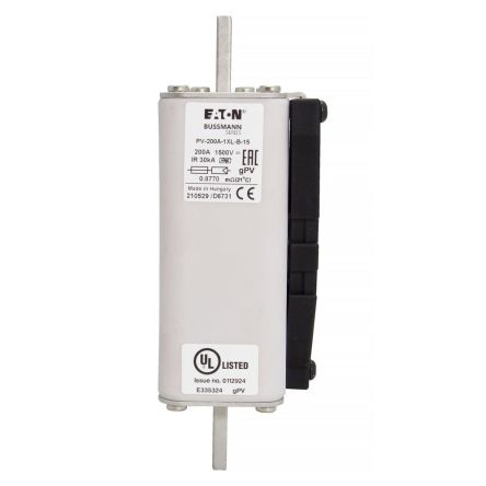 Eaton 200A Tag Fuse, 1XL, 1.5kV, 159mm [PV-200A-1XL-B-15]; 282-6511