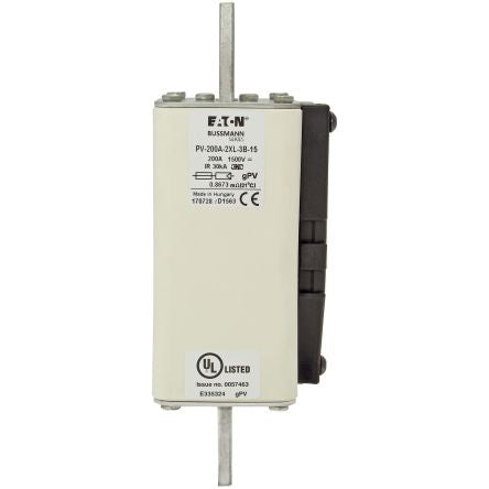 Eaton 200A Tag Fuse, 2XL, 1.5kV, 166mm [PV-200A-2XL-3B-15]; 282-6513