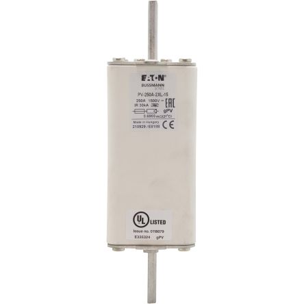 Eaton 250A Tag Fuse, 2XL, 1.5kV, 205mm [PV-250A-2XL-15]; 282-6518