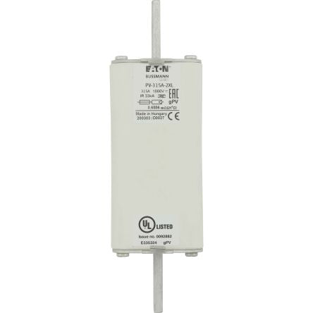 Eaton 315A Tag Fuse, 2XL, 1kV, 205mm [PV-315A-2XL]; 282-6525