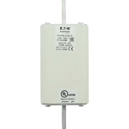 Eaton 315A Tag Fuse, 3L, 1.5kV, 170mm [PV-315A-3L-BU-15]; 282-6527