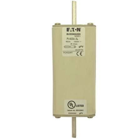 Eaton 400A Tag Fuse, 3L, 1kV, 205mm [PV-400A-3L]; 282-6532