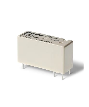 Finder PCB Mount Power Relay, 12V dc Coil, 16A Switching Current, SPST [436190124300]; 282-6660