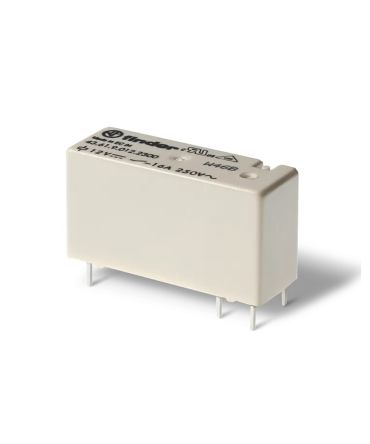 Finder PCB Mount Power Relay, 24V dc Coil, 16A Switching Current, SPST [436190244300]; 282-6661