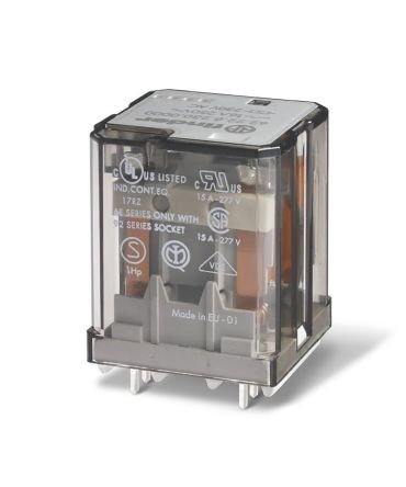 Finder Plug In Power Relay, 12V dc Coil, 16A Switching Current, 3PDT [623391254040]; 282-6678