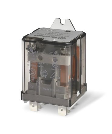Finder Flange Mount Power Relay, 12V dc Coil, 16A Switching Current, DPDT [628290124000]; 282-6684