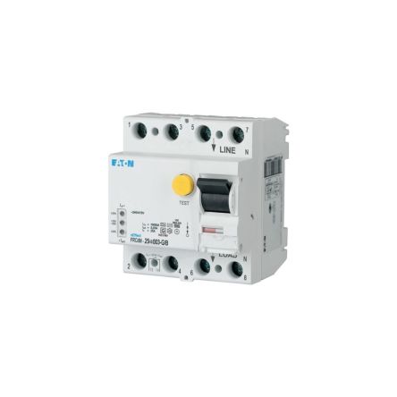 Eaton 167892 FRCDM RCCB, 25A, 4 Pole, 230V ac [167892 FRCDM-25/4/003-G/B]; 282-7017