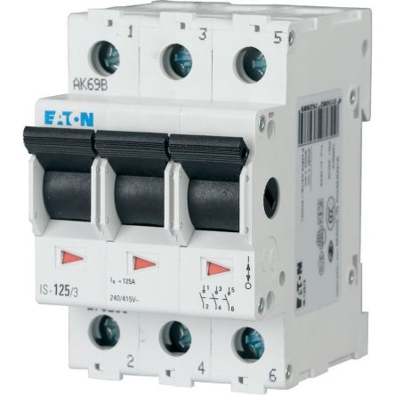 Eaton 3 Pole Service Distribution Board Isolator Switch - 2000A Maximum Current, IP40 [276288 IS-125/3]; 282-7129
