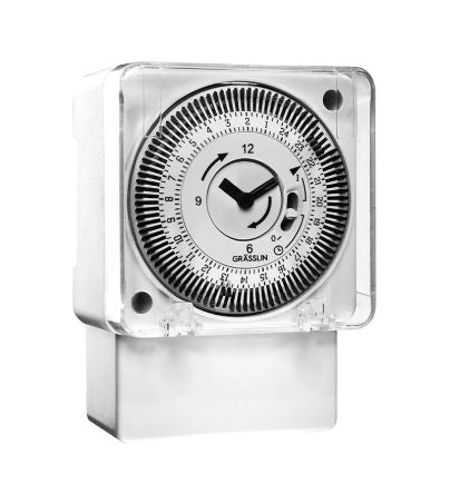 Grasslin Analogue Time Switch 230 V ac, 1-Channel [01.78.1001.1]; 283-0993