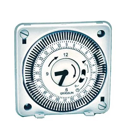 Grasslin Analogue Time Switch 230 V ac, 1-Channel [01.79.1001.1]; 283-0994