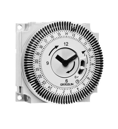 Grasslin Analogue Time Switch 110 → 230 V ac, 1-Channel [02.76.1002.1]; 283-0997