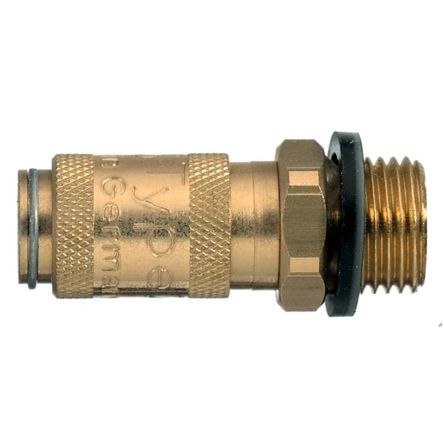 Legris Nickel Plated Brass Male Pneumatic Quick Connect Coupling, M5 Male 10mm Male Thread [20KAAM05MPN]; 283-1271