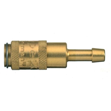 Legris Nickel Plated Brass Female, Male Pneumatic Quick Connect Coupling, 10mm Hose Barb [20KATF04MPN]; 283-1275