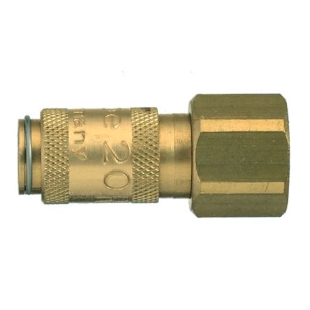 Legris Nickel Plated Brass Female Pneumatic Quick Connect Coupling, BSPP 1/8 in Female 10mm Female Thread [20KBIW10MPN]; 283-1279