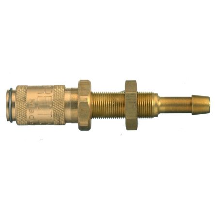 Legris Nickel Plated Brass Female, Male Pneumatic Quick Connect Coupling, 10mm Hose Barb [20KBTS03MPN]; 283-1280