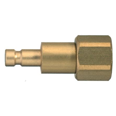 Legris Nickel Plated Brass Female, Male Pneumatic Quick Connect Coupling, 1/8 in Female Hose Barb [20SBIW10MPN]; 283-1284