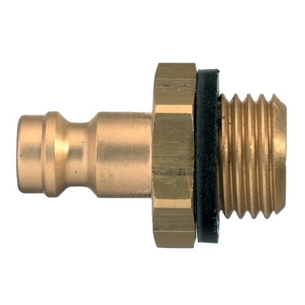 Legris Nickel Plated Brass Male Pneumatic Quick Connect Coupling, G 1/8 Male Male Thread [21SFAW10MXN]; 283-1347