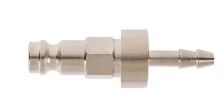 Legris Nickel Plated Brass Female, Male Pneumatic Quick Connect Coupling, 9mm Hose Barb [21SFTF04MXN]; 283-1355
