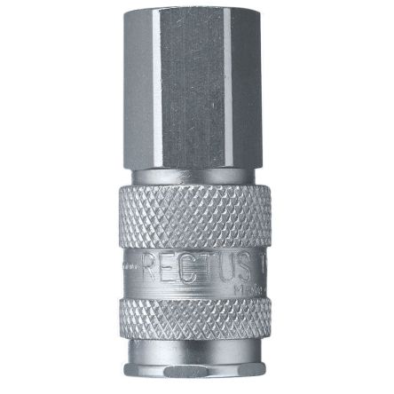Legris Nickel Plated Brass Female Pneumatic Quick Connect Coupling, 1/2 in Female 23mm Female Thread [23KAIW21MPN]; 283-1370