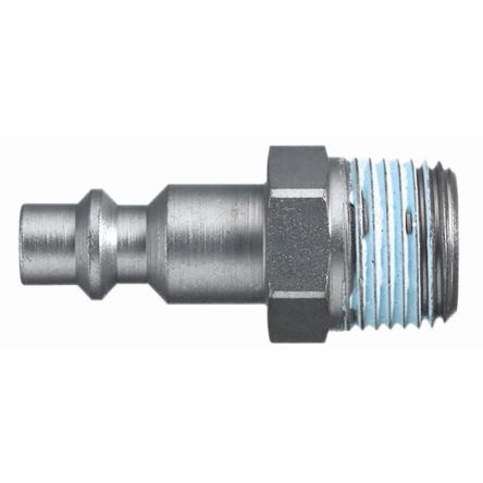 Legris Nickel Plated Steel Male Pneumatic Quick Connect Coupling, BSPP 1/4 in Male Male Thread [23SFAW13SXN]; 283-1380
