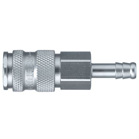 Legris Nickel Plated Brass Female, Male Pneumatic Quick Connect Coupling, 23mm Hose Barb [25KATF13MPN]; 283-1425