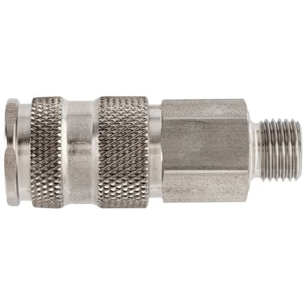 Legris Stainless Steel Male Pneumatic Quick Connect Coupling, 3/8 in Male 23mm Male Thread [25KBAW17EVX]; 283-1428