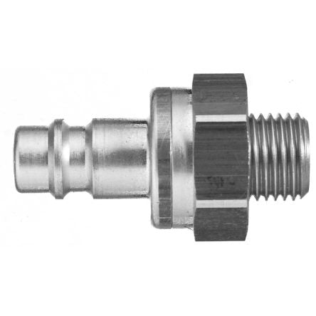 Legris Nickel Plated Brass Male Pneumatic Quick Connect Coupling, G 1/4 Male Male Thread [25SBAW21MPN]; 283-1447
