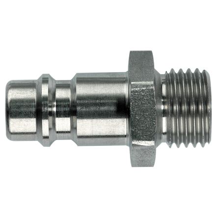 Legris Zinc Plated Steel Male Pneumatic Quick Connect Coupling, 1/4 in Male Male Thread [25SFAW13EXX]; 283-1462