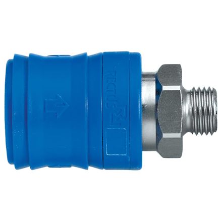 Legris Nickel Plated Brass Male Pneumatic Quick Connect Coupling, G 1/4 Male 31mm Male Thread [26KEAW21MPN]; 283-1486