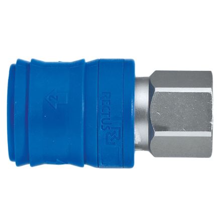 Legris Nickel Plated Brass Female Pneumatic Quick Connect Coupling, 1/4 in Female 31mm Female Thread [26KEIW13MPN]; 283-1487