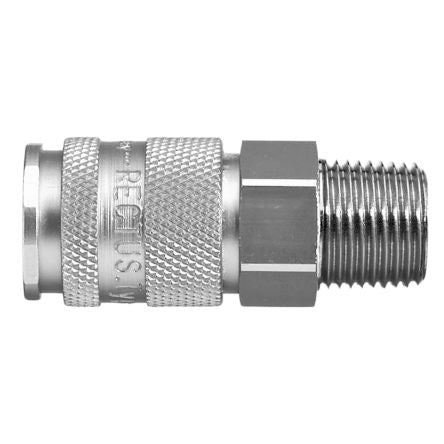 Legris Nickel Plated Brass Male Pneumatic Quick Connect Coupling, BSPT 1/2 in Male 27mm Male Thread [27KBAK21BPN]; 283-1506