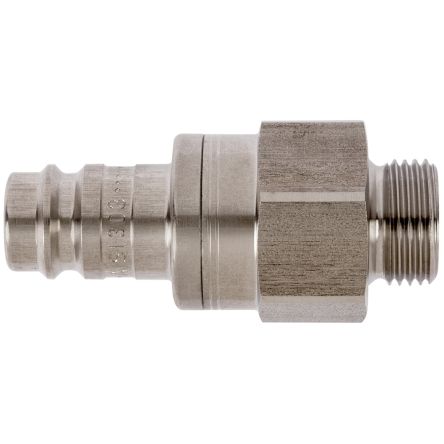 Legris Nickel Plated Brass Male Pneumatic Quick Connect Coupling, G 1/4 Male Male Thread [27SBAW21MPN]; 283-1514