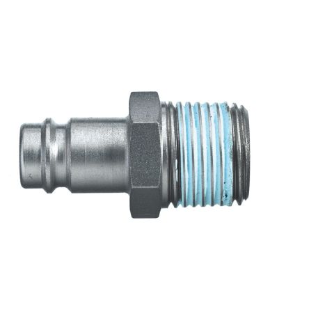 Legris Nickel Plated Steel Male Pneumatic Quick Connect Coupling, BSPT 1/4 Male Male Thread [27SFAK13SXN]; 283-1522