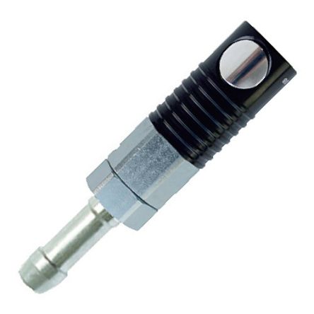 Legris Anodised Aluminium, Nickel Plated Brass Female Pneumatic Quick Connect Coupling, M10 x 1 Hose Barb [84KPTF10APX]; 283-1572