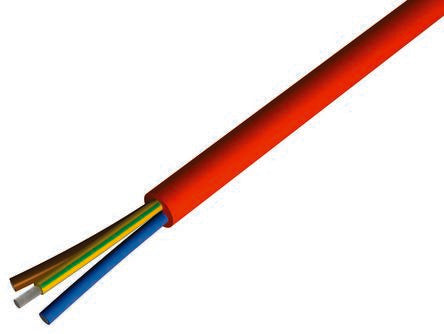RS PRO Multi Conductor 1.5 mm2 3 Core Power Cable, Redbrown Silicon Elastomer, 50m [RSSIHF3G15]; 283-1628