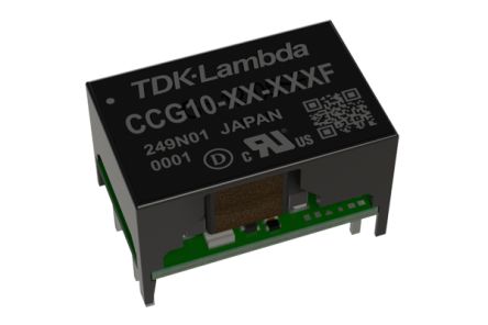 TDK-Lambda CCG 1.3-10W DC-DC Converter, 3.3V dc/ 2.6A Output, 4.5 → 18 V dc Input, 8.58W, Through Hole, +100°C [CCG10-12-03SF]; 283-1735