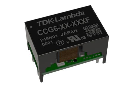 TDK-Lambda CCG 1.3-10W DC-DC Converter, ±12V dc/ ±0.25A Output, 18 → 76 V dc Input, 6W, Through Hole, +100°C Max [CCG6-48-12DF]; 283-1770