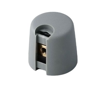 OKW 16mm Grey Potentiometer Knob for 6mm Shaft Round Shaft, A1016068 [A1016068]; 283-2011