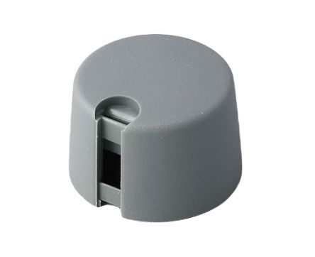 OKW 24mm Grey Potentiometer Knob for 6mm Shaft Round Shaft, A1024068 [A1024068]; 283-2013