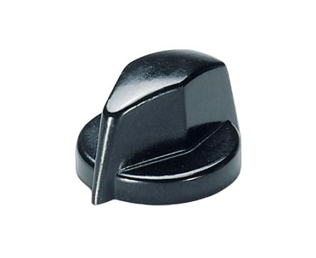 OKW 18.8mm Black Potentiometer Knob for 6mm Shaft Round Shaft, A1311860 [A1311860]; 283-2019