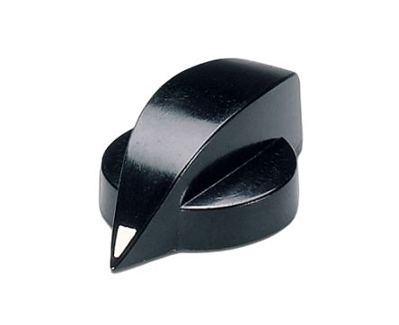 OKW 20mm Black Potentiometer Knob for 6mm Shaft Round Shaft, A1317860 [A1317860]; 283-2021