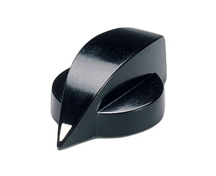 OKW 23mm Black Potentiometer Knob for 6mm Shaft Round Shaft, A1321860 [A1321860]; 283-2025