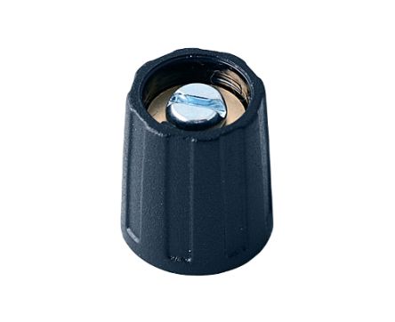 OKW 13,5mm Black Potentiometer Knob for 6mm Shaft Round Shaft, A2513060 [A2513060]; 283-2031