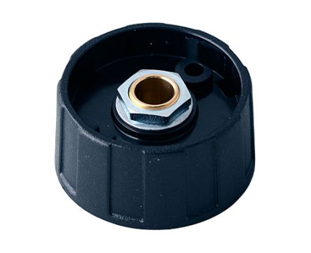 OKW 31mm Black Potentiometer Knob for 6mm Shaft Round Shaft, A2531060 [A2531060]; 283-2038