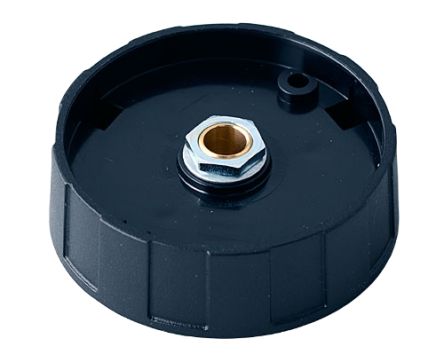 OKW 50mm Black Potentiometer Knob for 6mm Shaft Round Shaft, A2550060 [A2550060]; 283-2041