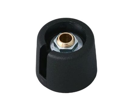 OKW 20mm Black Potentiometer Knob for 6mm Shaft Round Shaft, A3020069 [A3020069]; 283-2050