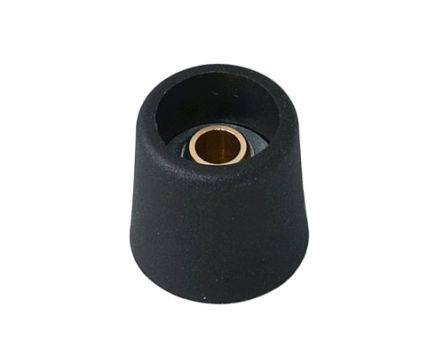 OKW 16mm Black Potentiometer Knob for 6.35mm Shaft Round Shaft, A3116639 [A3116639]; 283-2052