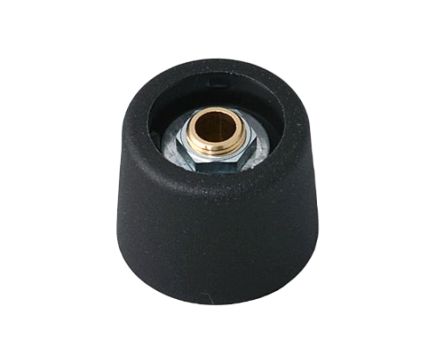 OKW 20mm Black Potentiometer Knob for 6mm Shaft Round Shaft, A3120069 [A3120069]; 283-2053
