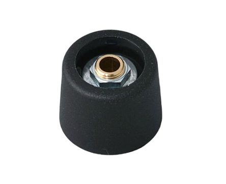 OKW 20mm Black Potentiometer Knob for 6.35mm Shaft Round Shaft, A3120639 [A3120639]; 283-2054