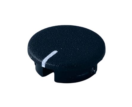 OKW Black Potentiometer Knob Round Shaft, A4113100 [A4113100]; 283-2062